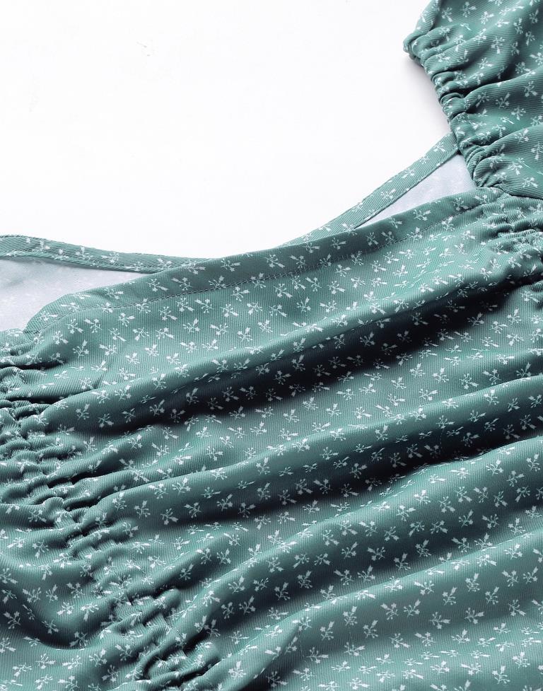 Light Blue Drawstring Dress