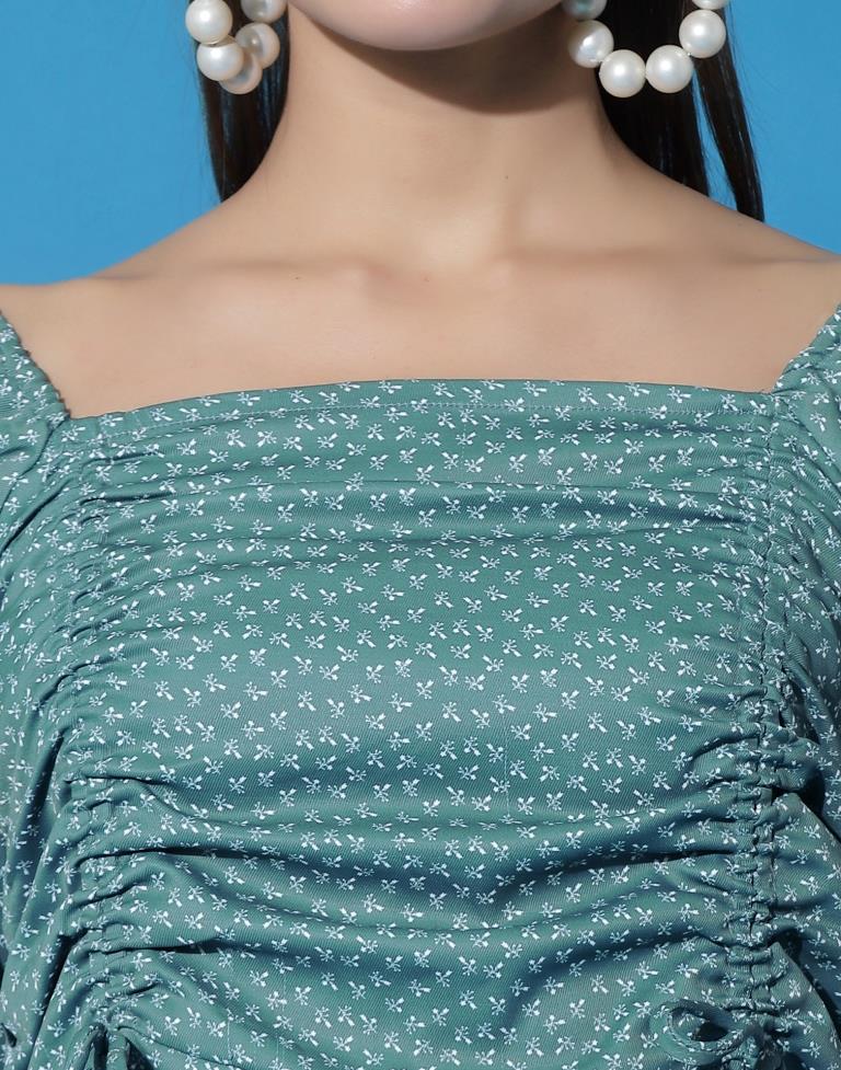 Light Blue Drawstring Dress