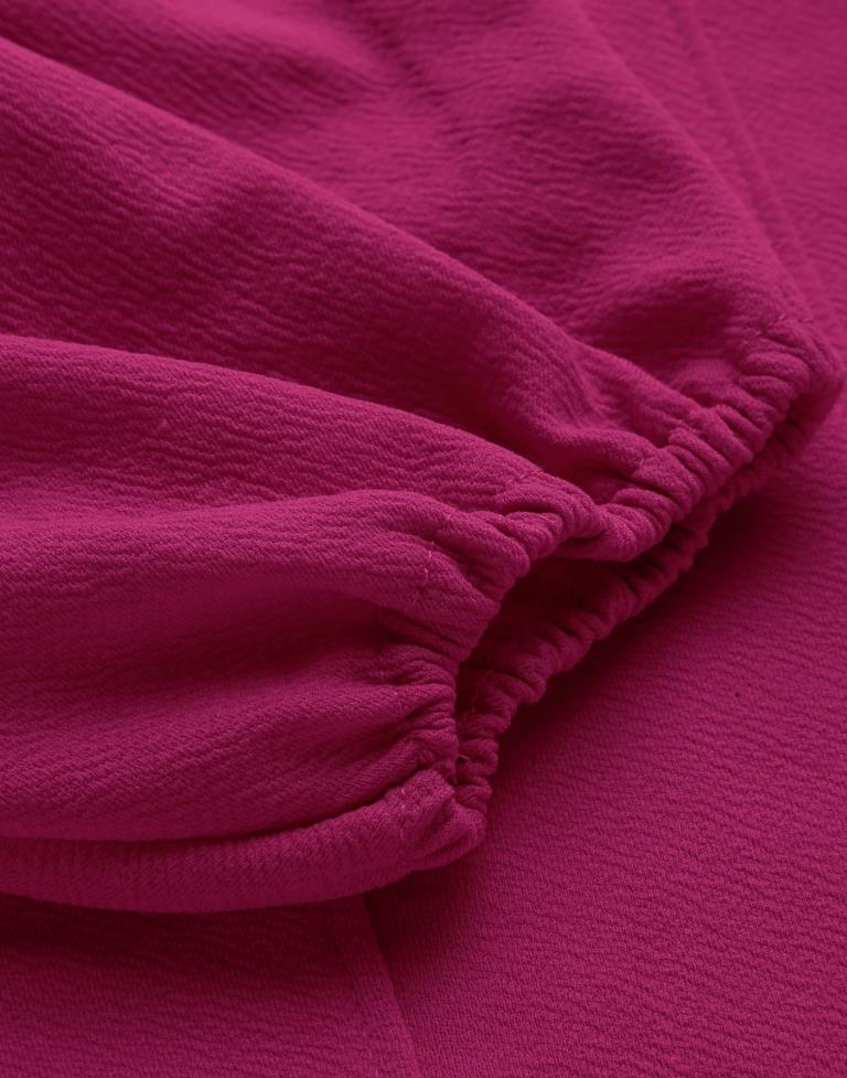 Magenta Puff Sleeve Top