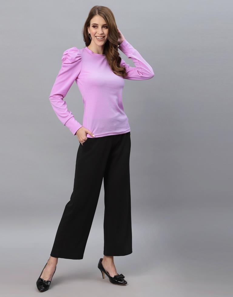 Lavender Puff Sleeve Top