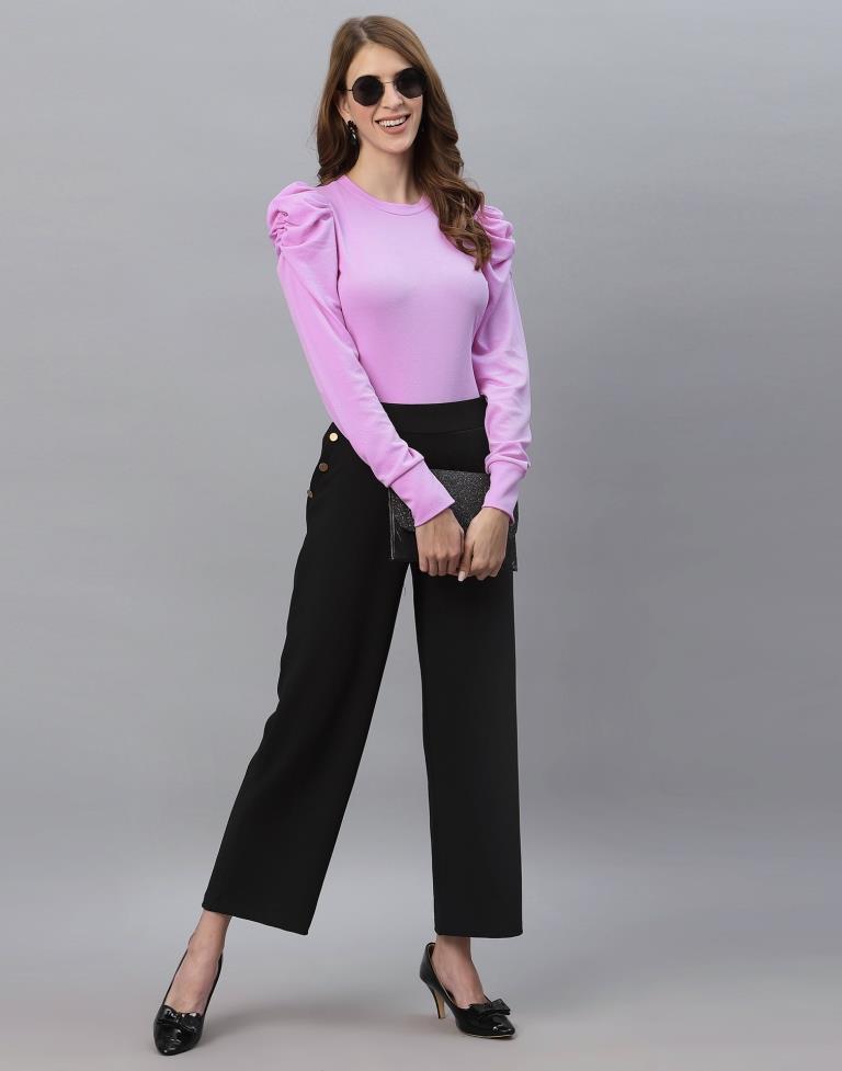 Lavender Puff Sleeve Top