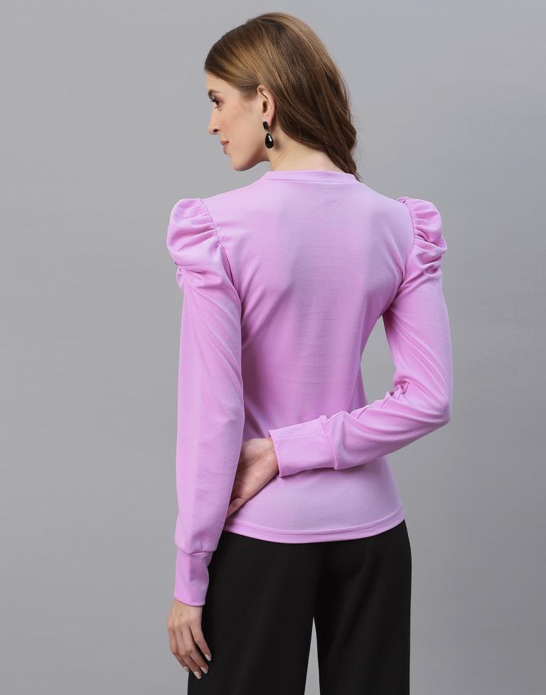 Lavender Puff Sleeve Top