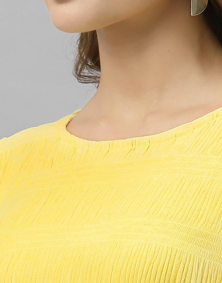 Light Yellow Bell Sleeve Top