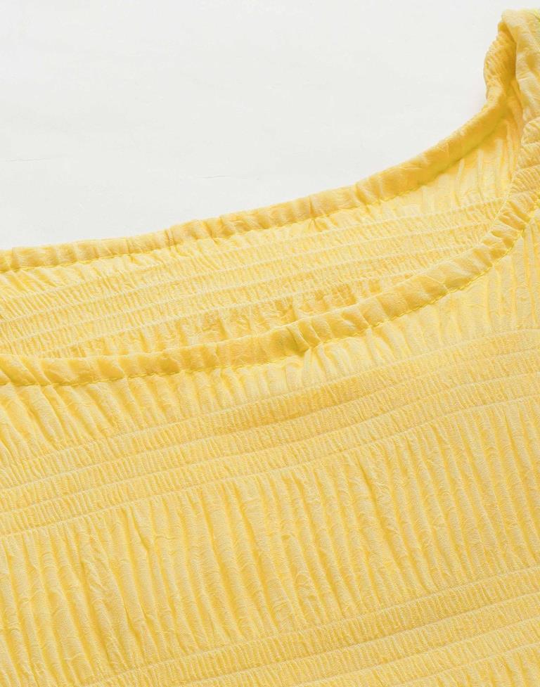 Light Yellow Bell Sleeve Top