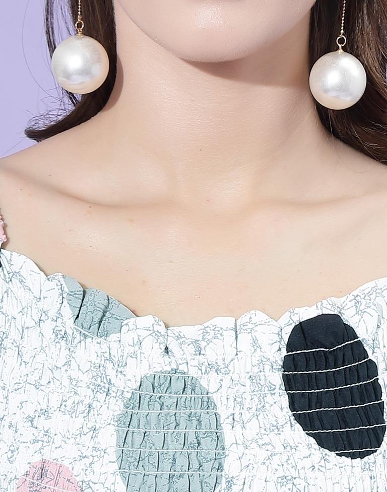 White Smocked Top