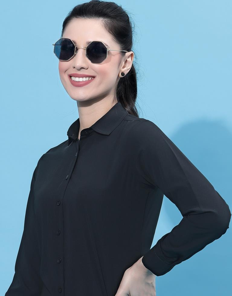 Black Solid Shirt