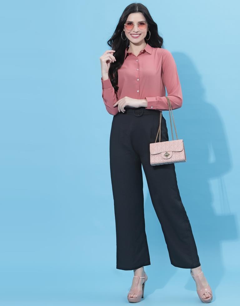Carrot Pink Solid Shirt