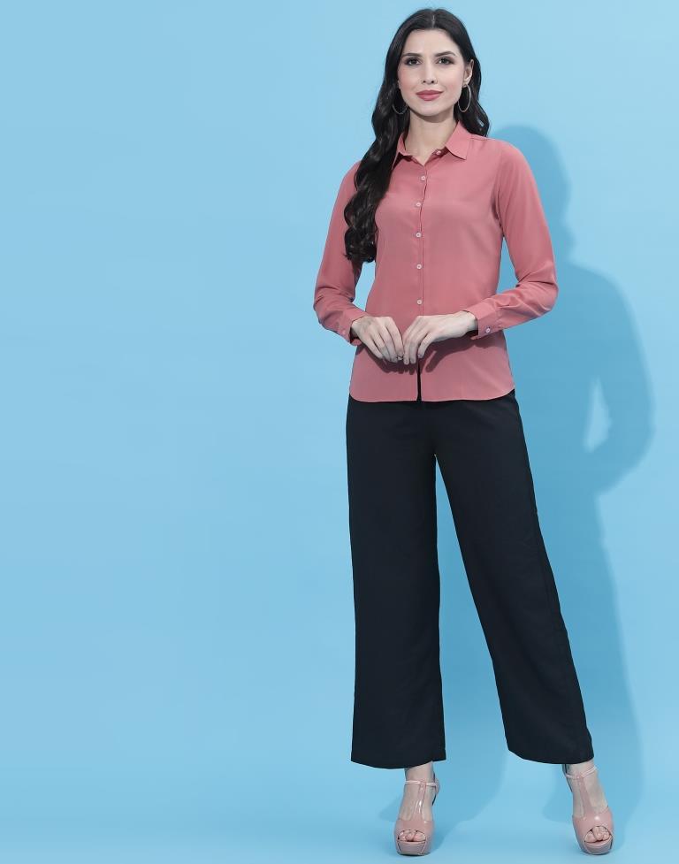 Carrot Pink Solid Shirt