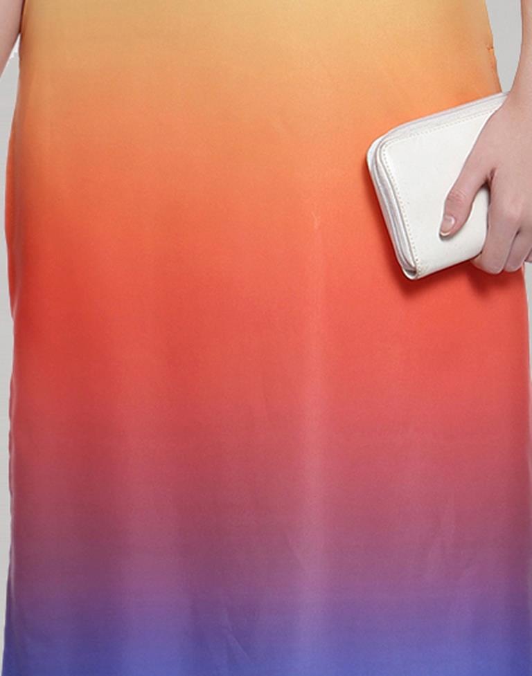 Multicolour Digital Printed Ombre Kurti