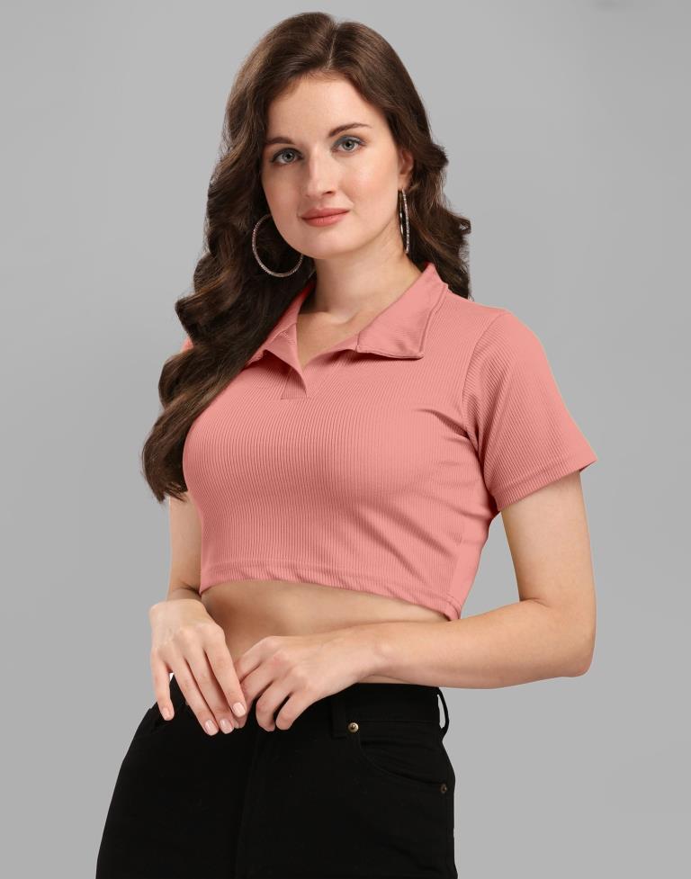 Peach Crop Top