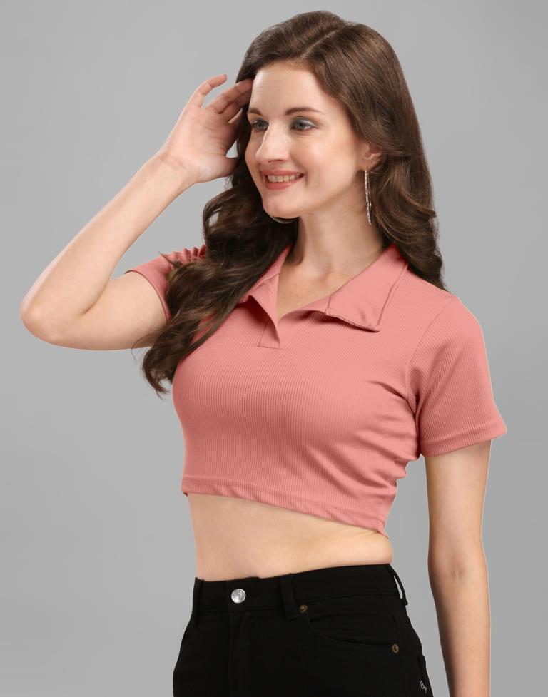 Peach Crop Top