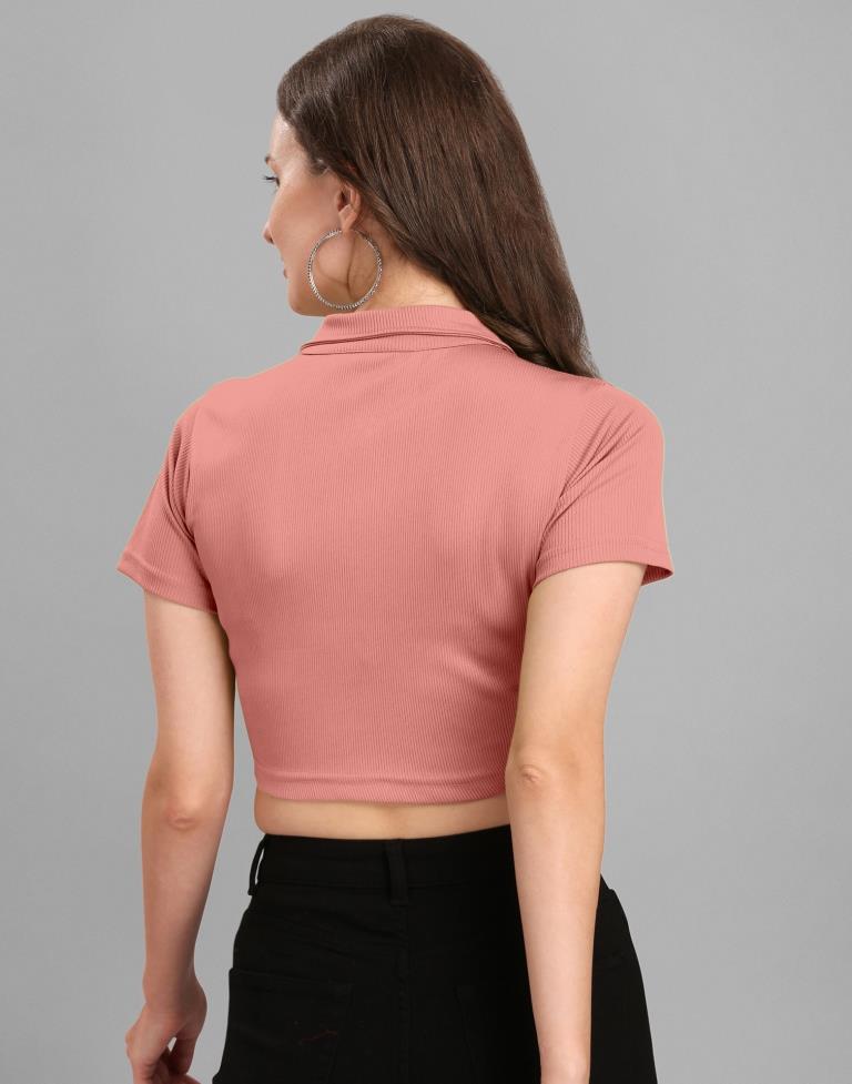 Peach Crop Top