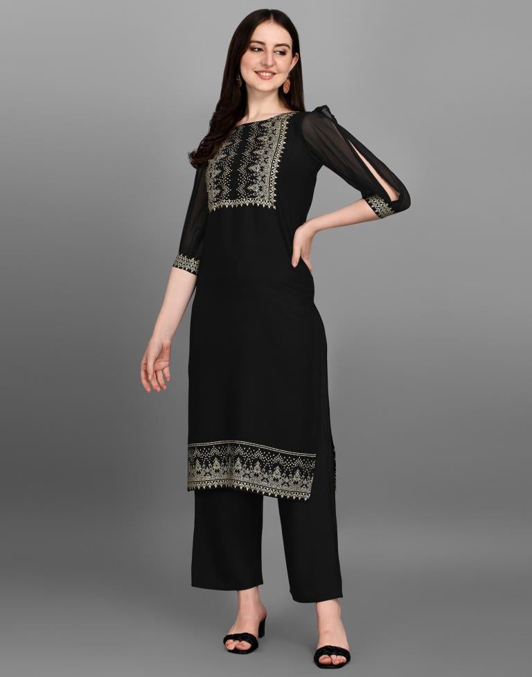 Black Printed Kurti