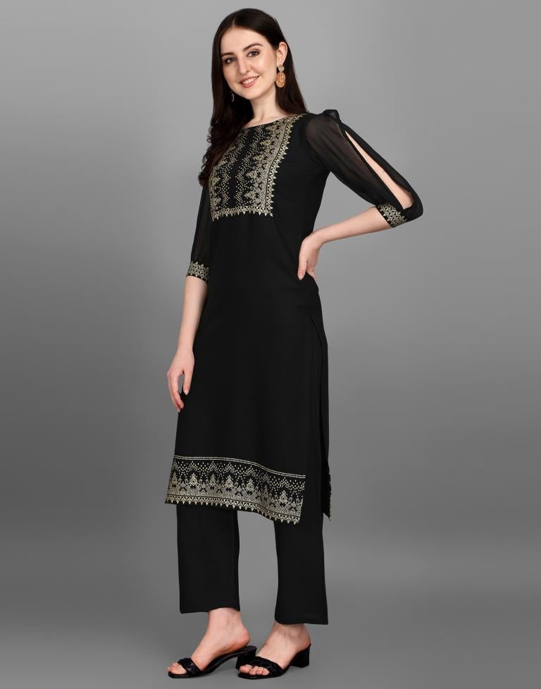 Black Printed Kurti