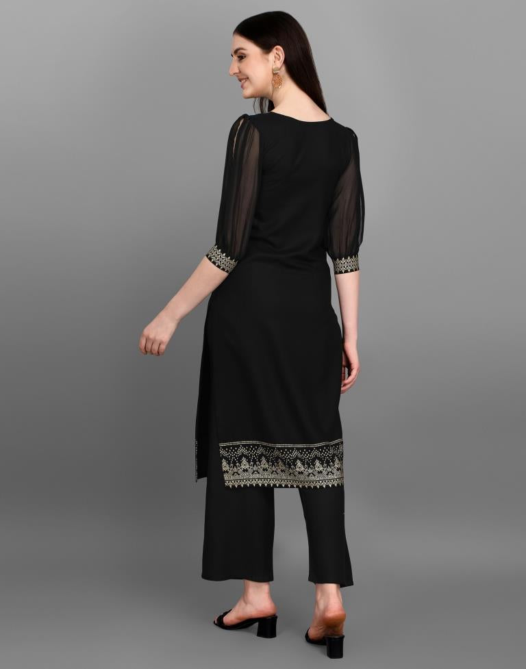 Black Printed Kurti