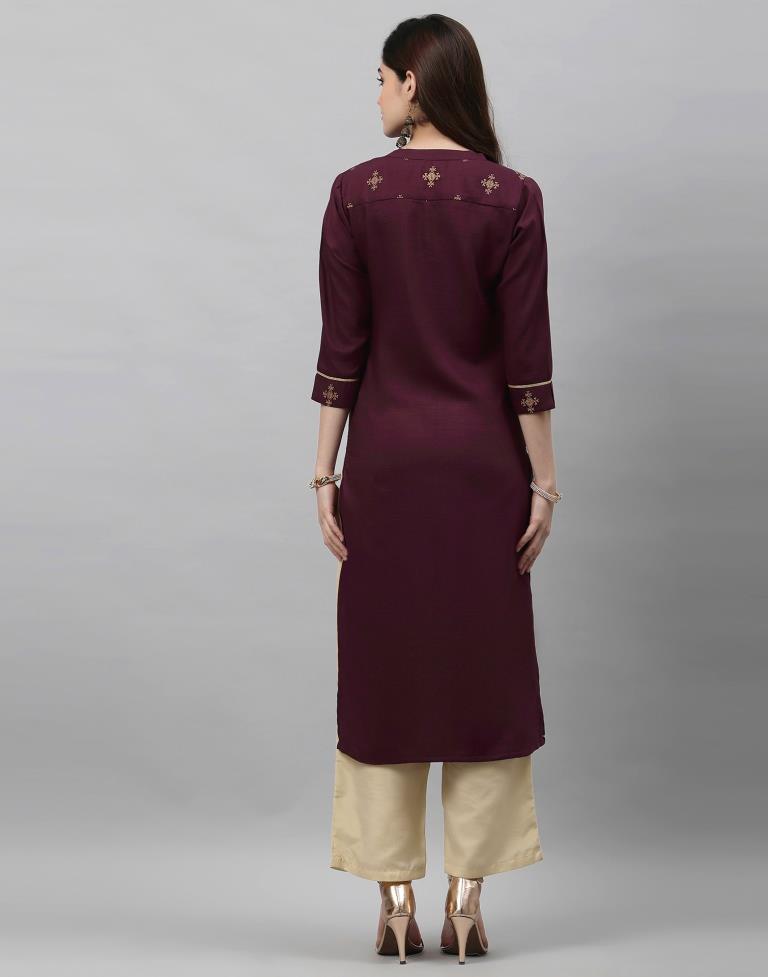 Plumb Printed Kurti