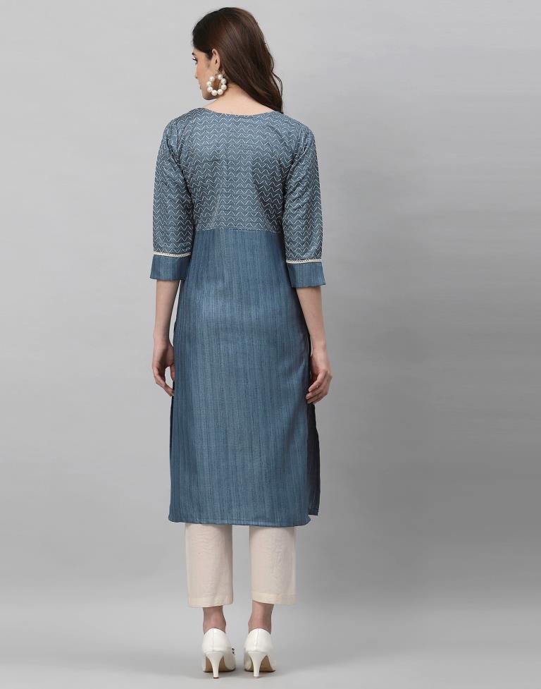 Grey Printed Kurti