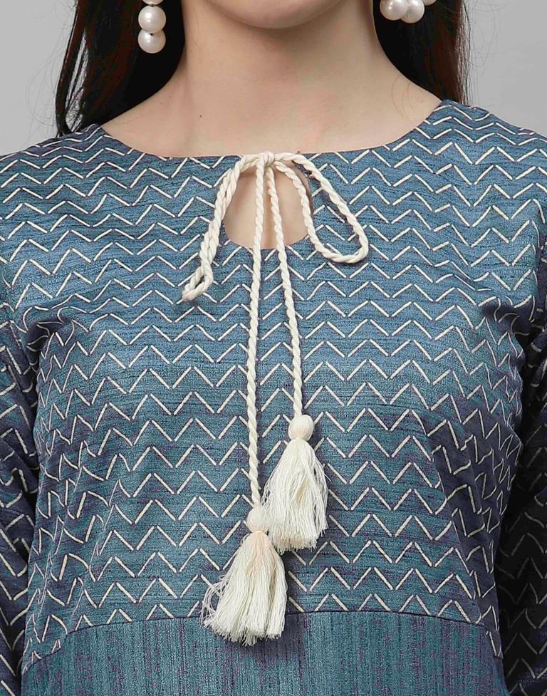 Grey Printed Kurti