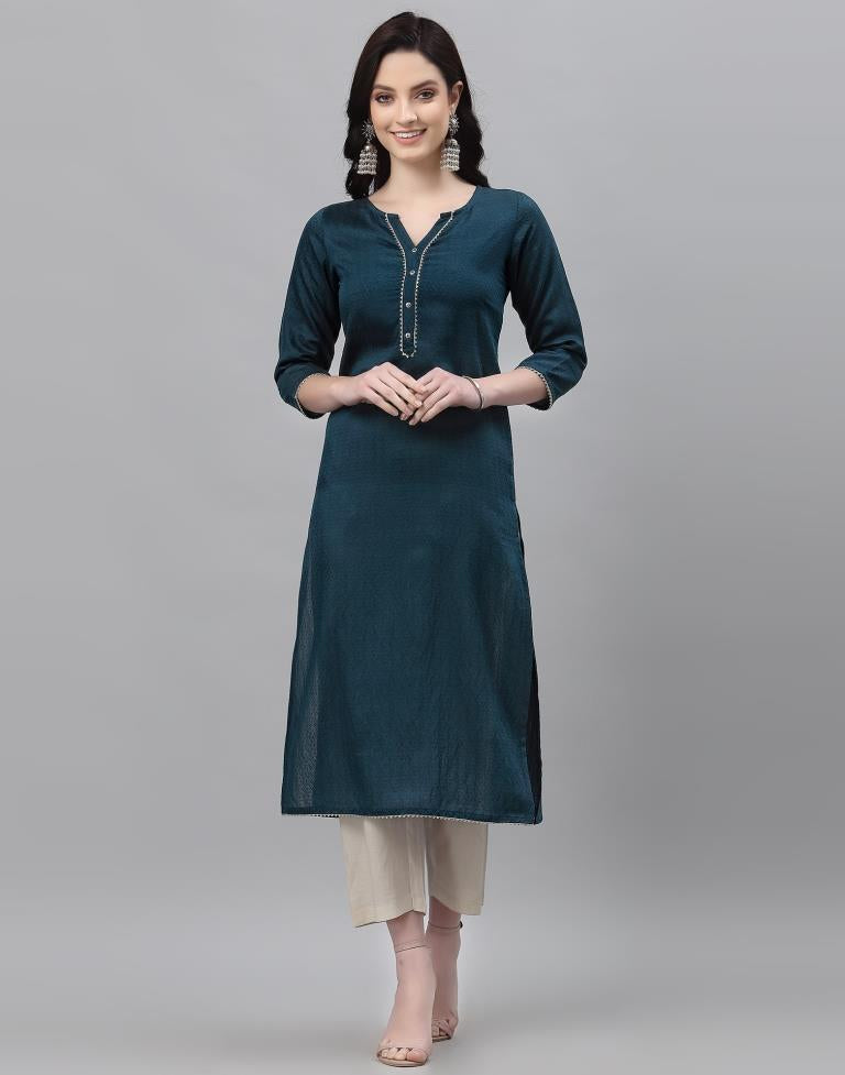 Teal Woven Kurti