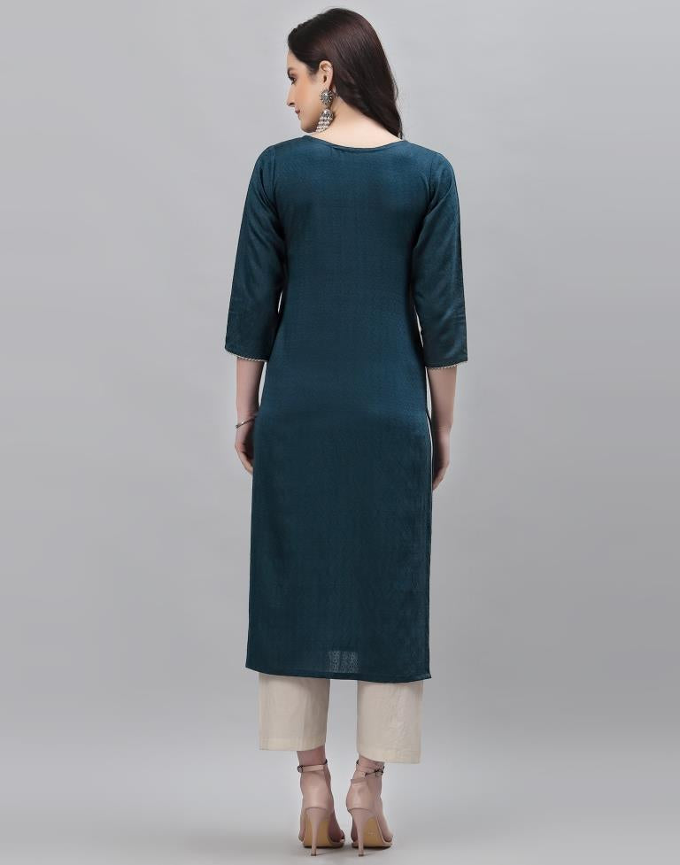 Teal Woven Kurti