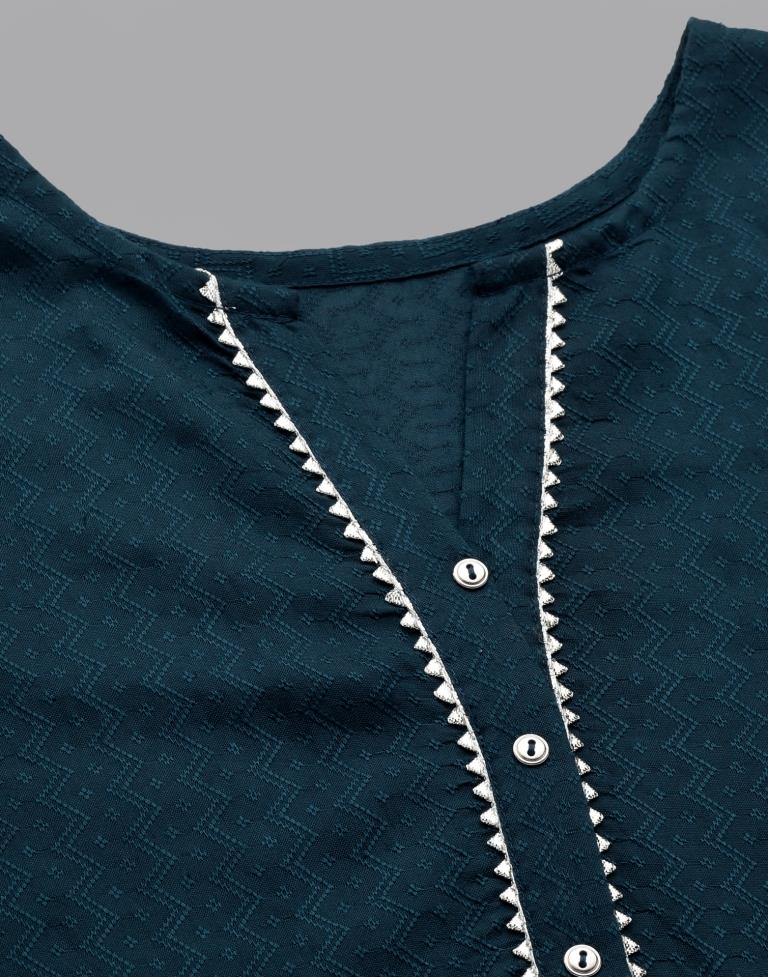 Teal Woven Kurti