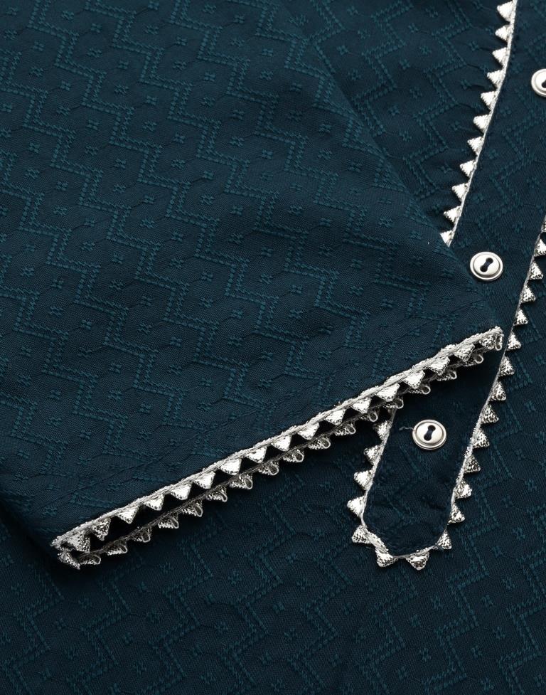 Teal Woven Kurti