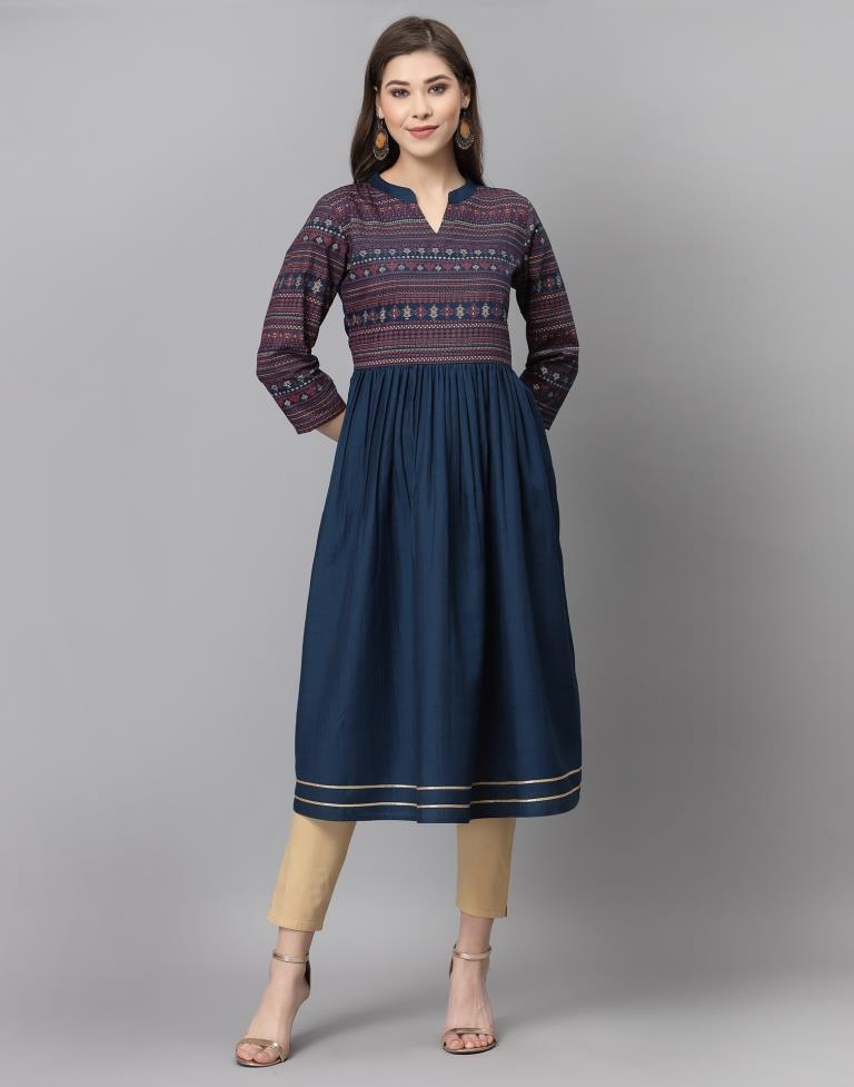 Teal Flared Kurti