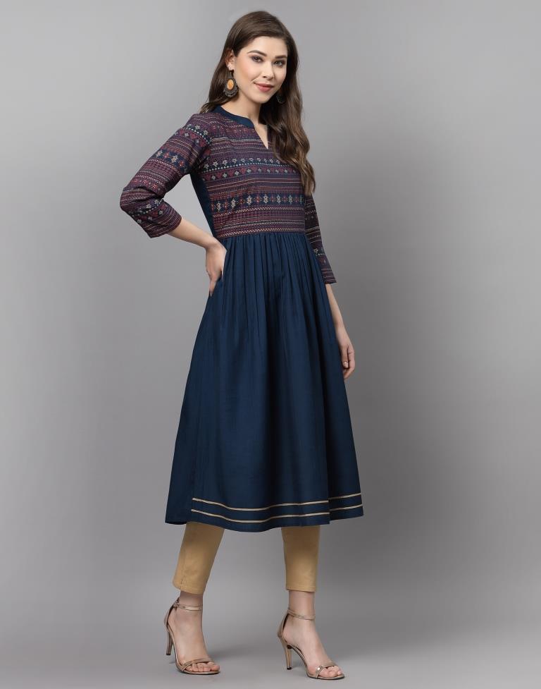 Teal Flared Kurti