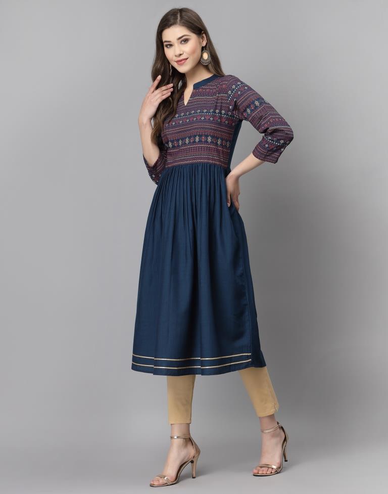 Teal Flared Kurti