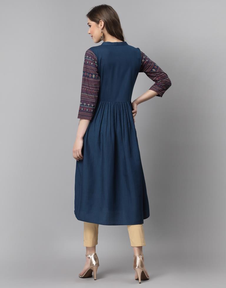 Teal Flared Kurti