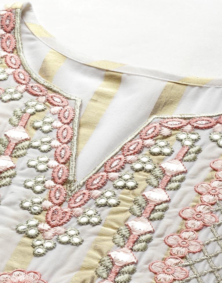 White Embridary Kurti