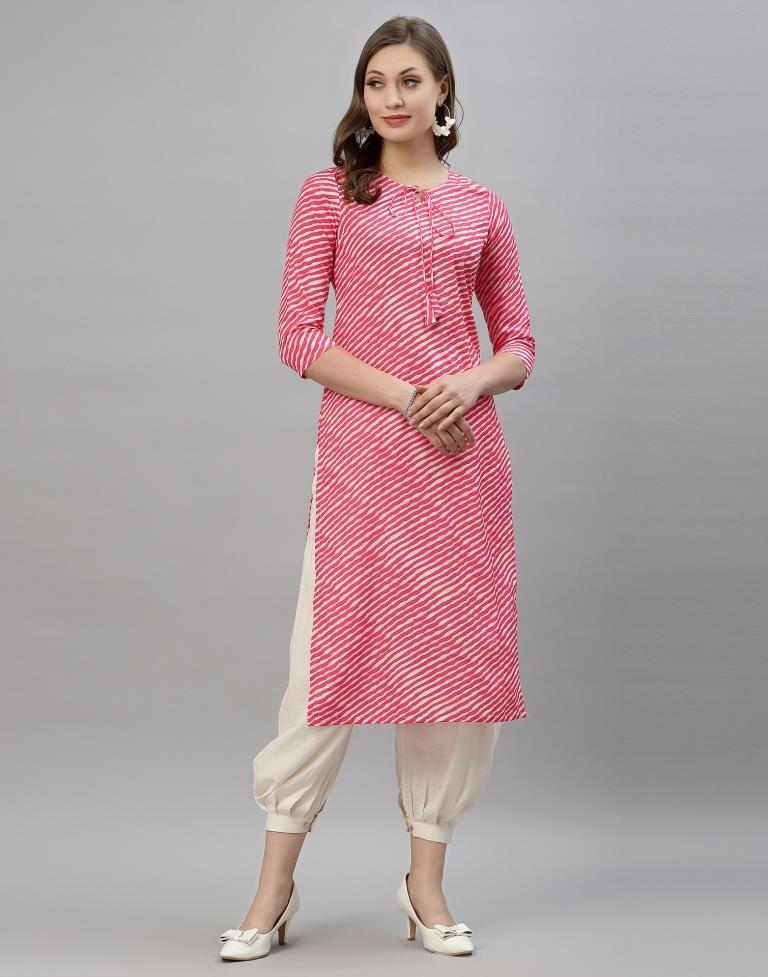 Pink Digital Printed Kurti
