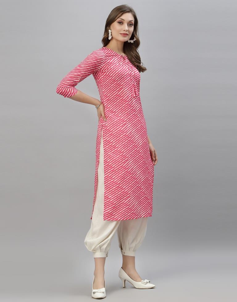 Pink Digital Printed Kurti