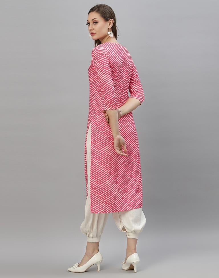 Pink Digital Printed Kurti
