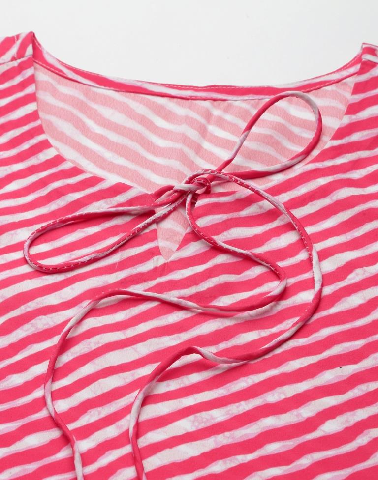 Pink Digital Printed Kurti