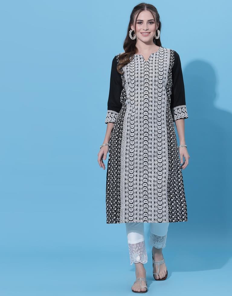 Black Embrodery Kurti