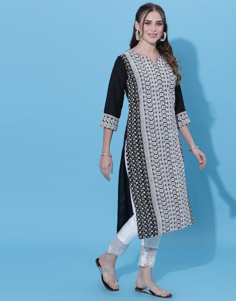 Black Embrodery Kurti