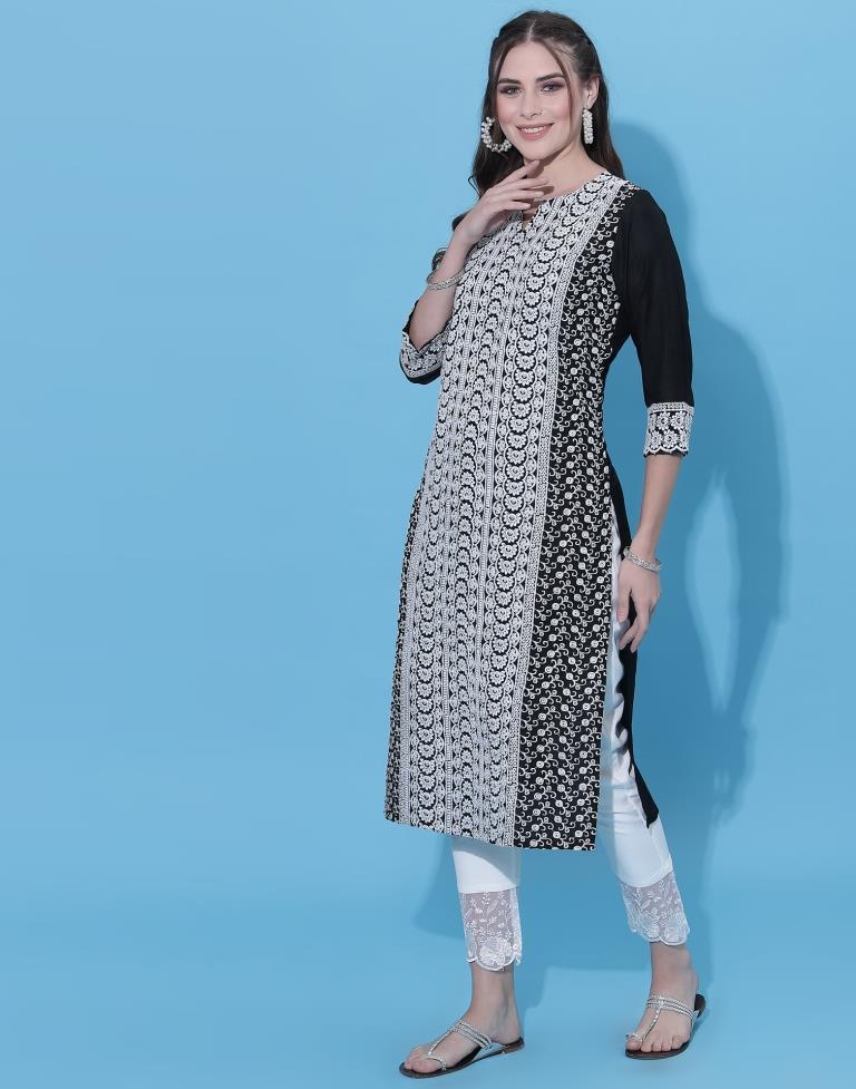 Black Embrodery Kurti
