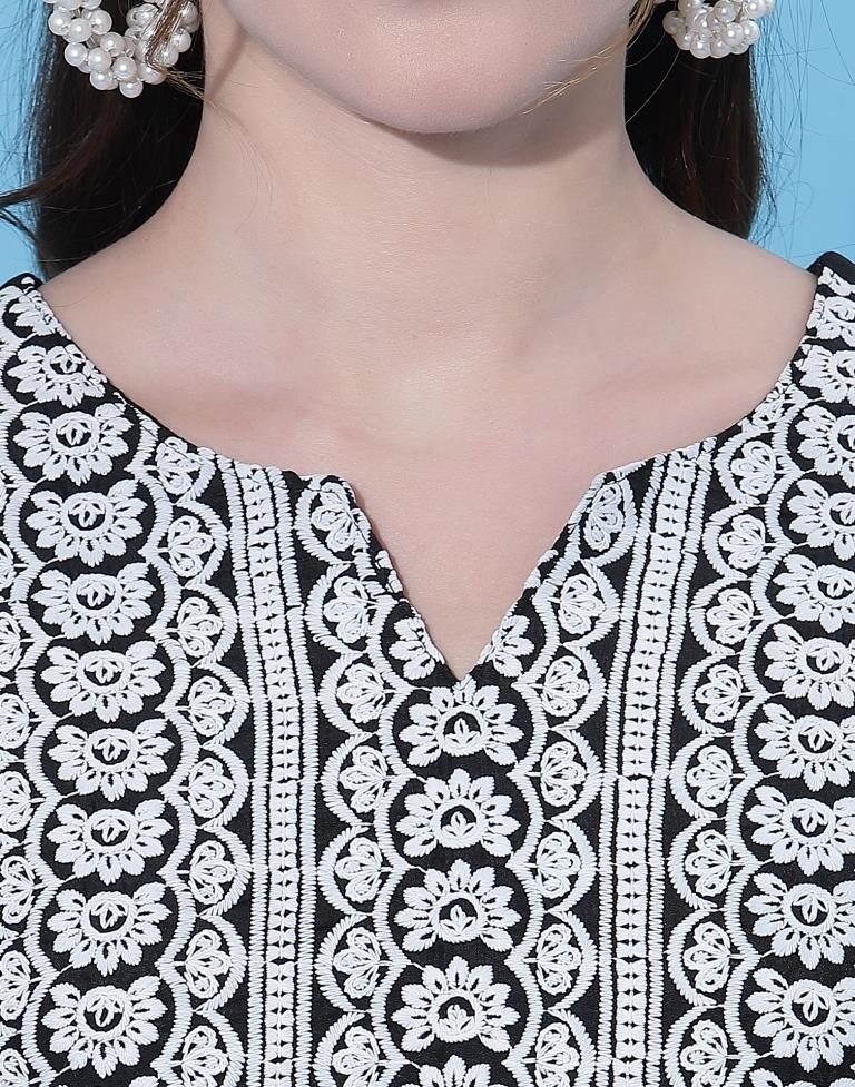 Black Embrodery Kurti