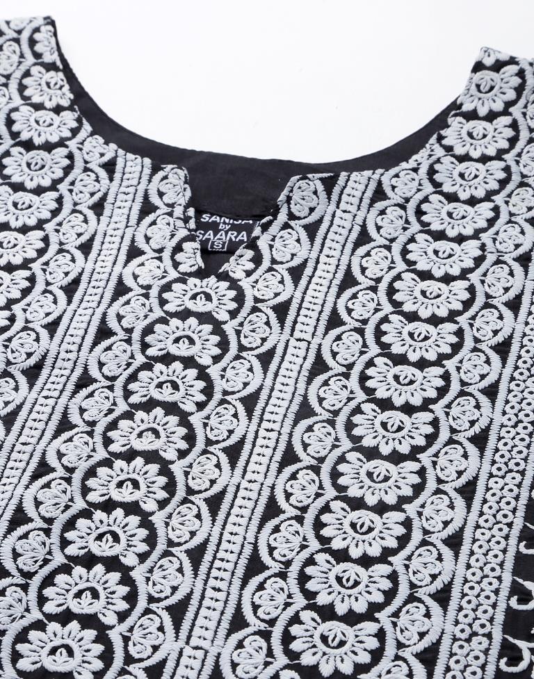Black Embrodery Kurti