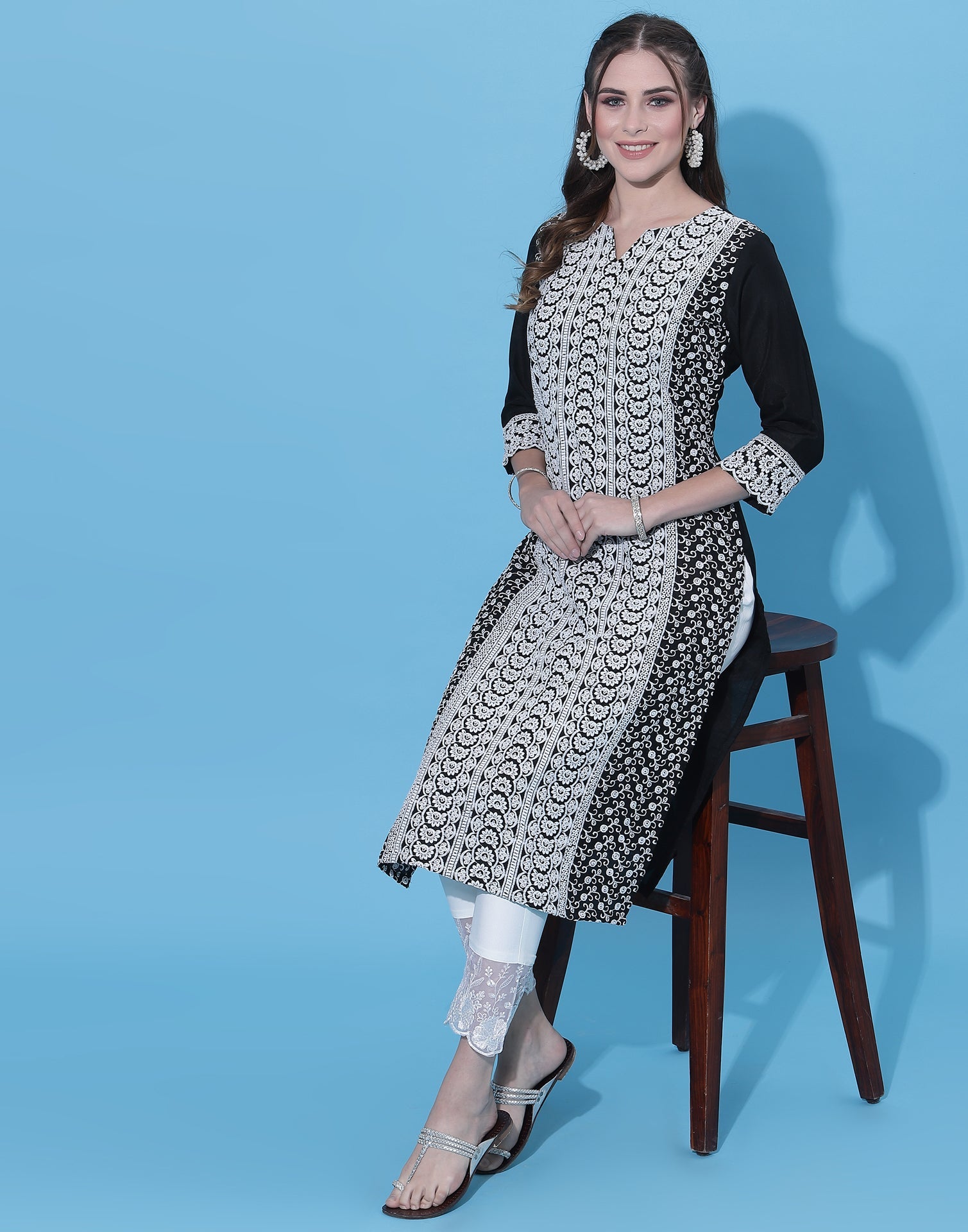 Black Embrodery Kurti
