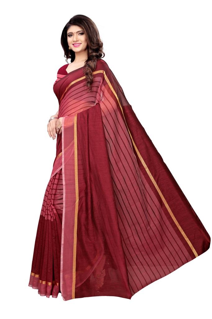 Maroon Coloured Woven Silk Saree | SLV967S1015