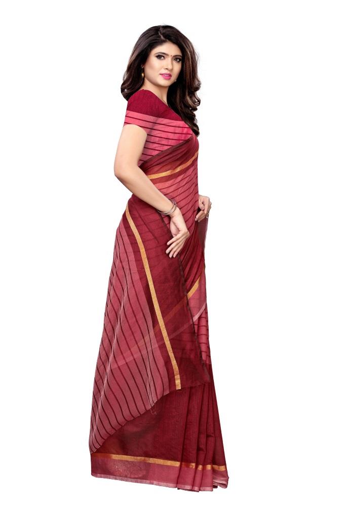 Maroon Coloured Woven Silk Saree | SLV967S1015