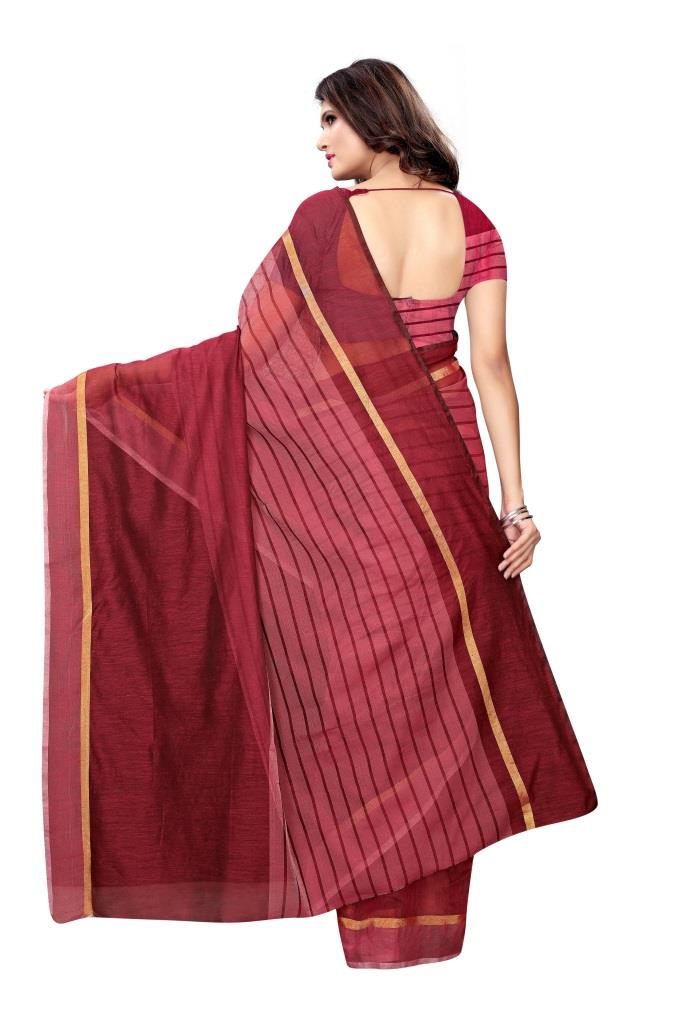 Maroon Coloured Woven Silk Saree | SLV967S1015