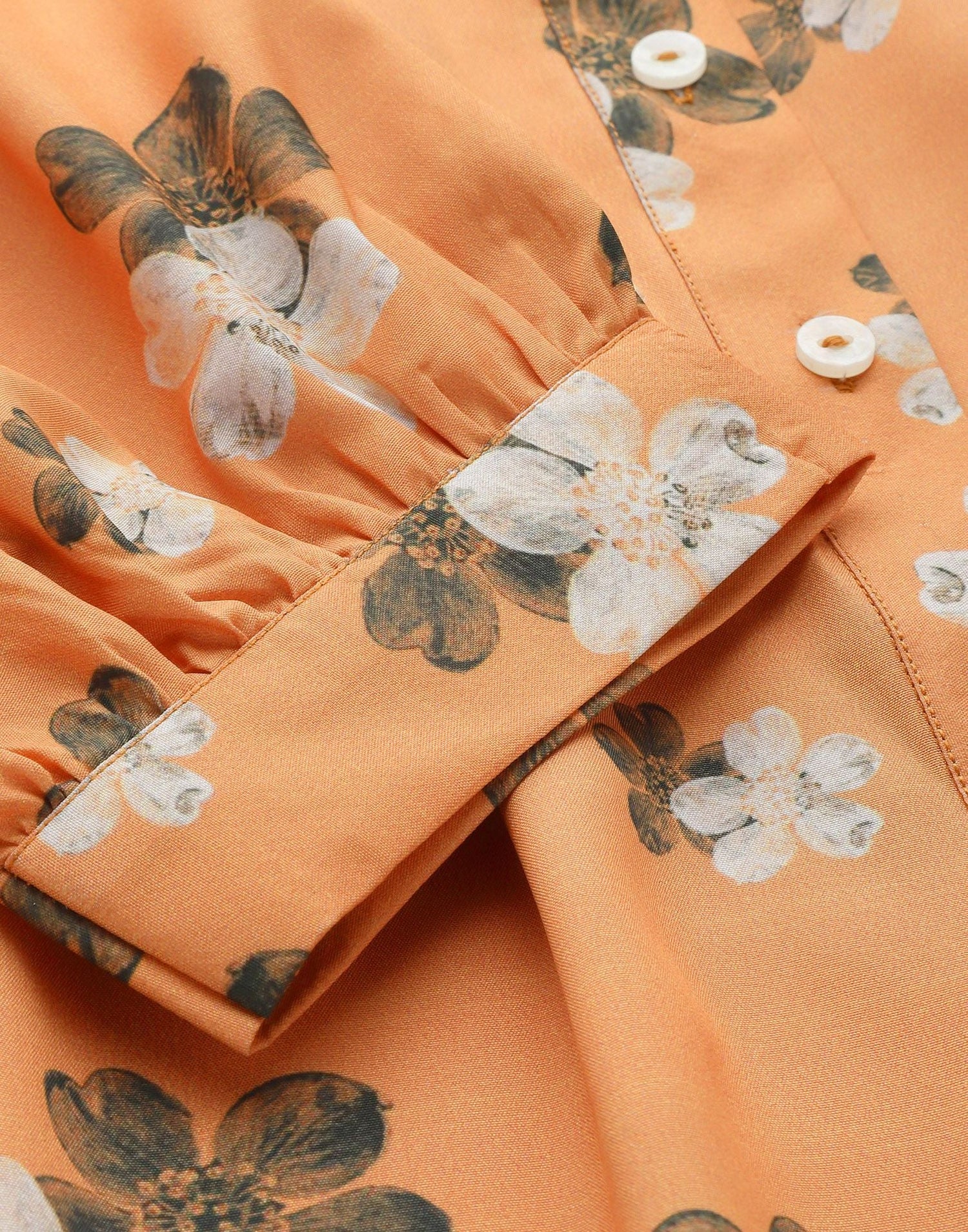 Light Orange Printed Shirt