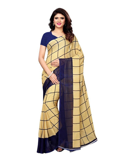 Beige Coloured Georgette Printed Saree | SLV1022S2002