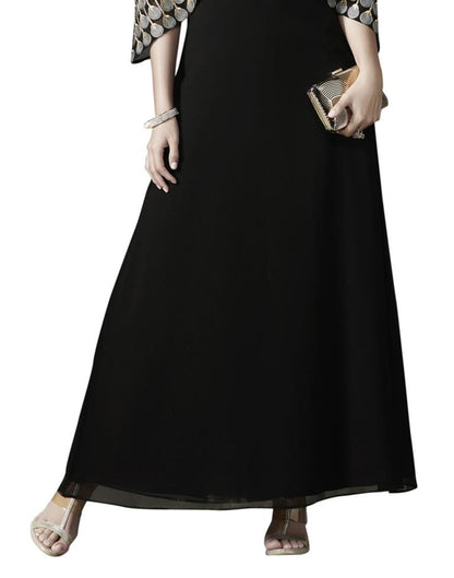 Black Coloured Georgette Embroidered Kurti | SLV103K348