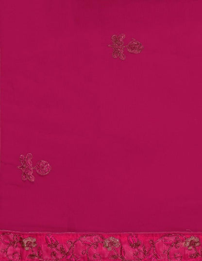Blooming Pink Coloured Net Emroidery Casual Wear Lehenga | SLV113L10322