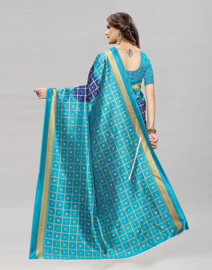 Sky Blue Bandhani Printed Saree | 1159S89