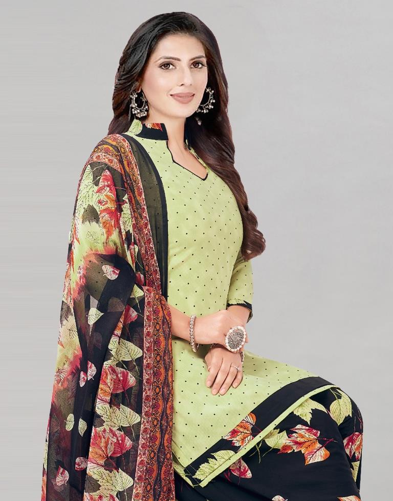 Printed Polyester Unstitched Salwar Suit Material